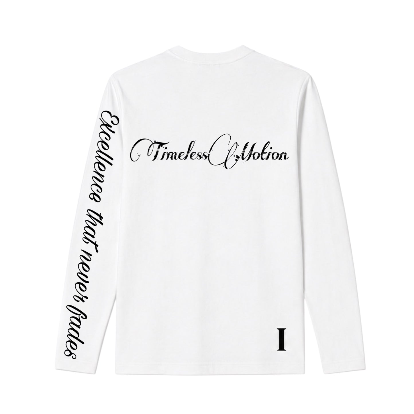TimelessMotion Lange mouw Wit/Zwart — Unisex